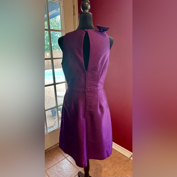 RARE SAMPLE Alexia Designs Purple Bow Shoulder Dress Size 10 | Spring 2014 - Picture 6 of 10
